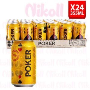 POKER LATA 330ML X 24 UNIDADES - Bebidas Alcohólicas - Distribuidora Nikoll