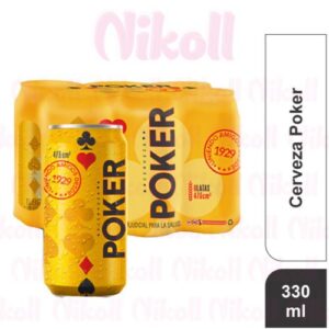 POKER LATA X 6 UNIDADES - Bebidas Alcohólicas - Distribuidora Nikoll