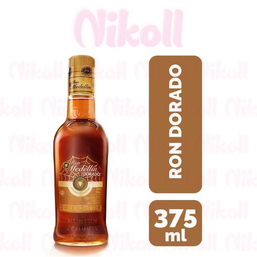 RON MEDELLIN DORADO 375ML CAJA X 30 UNIDADES - Bebidas alcohólicas - Distribuidora Nikoll