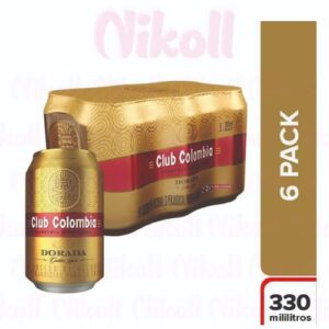 Paca CLUB COLOMBIA DORADA LATA 330ML X6 - Distribuidora Nikoll