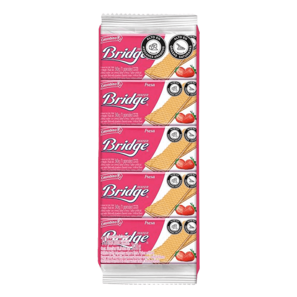 GALLETA BRIDGE FRESA  PAQUETE X 10 UNIDADES