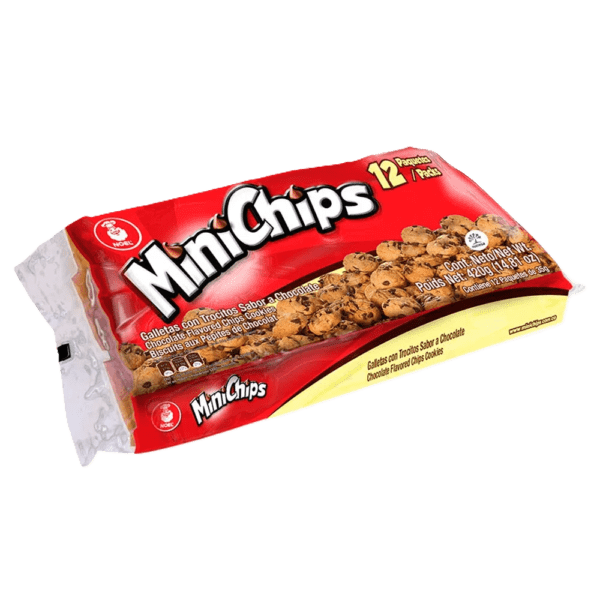 GALLETAS MINI CHIPS PAQUETE X12