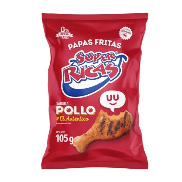 PAPAS SUPER RICAS POLLO FAMILIAR 105 Gramos