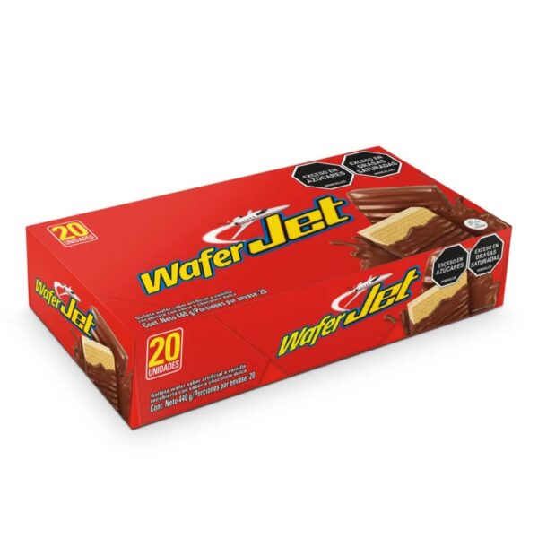 GALLETA JET WAFER VAINILLA CAJA X 20 UNIDADES