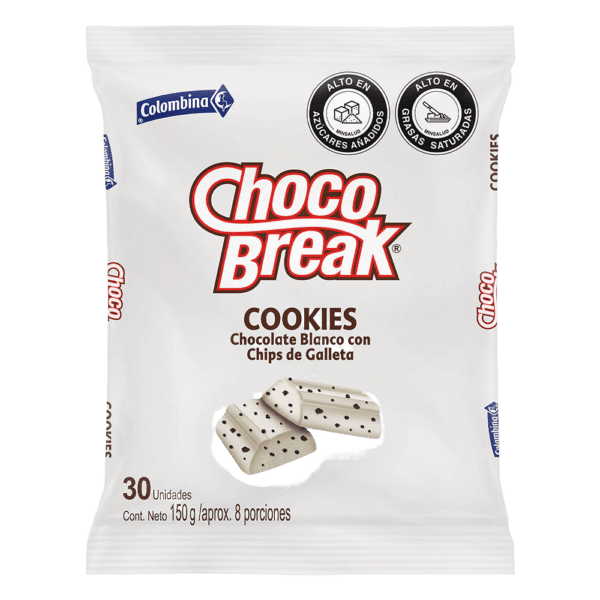 CHOCOBREAK COOKIES BOLSA X 30 UNIDADES