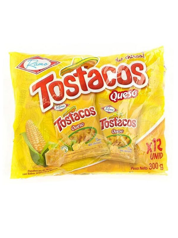 TOSTACOS QUESO 38 GR PAQUETE X12 UNIDADES