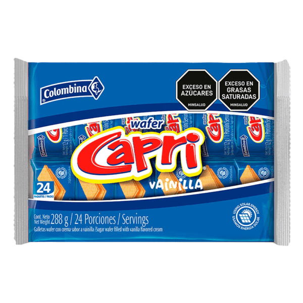 GALLETA CAPRI VAINILLA X24 UNIDADES