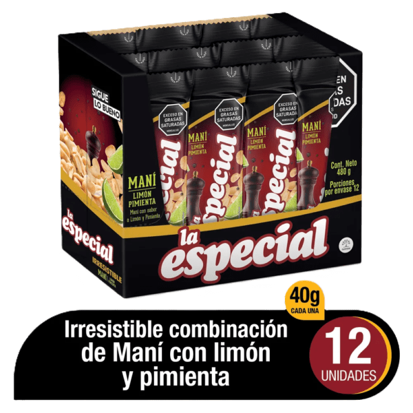 MANI LIMON PIMIENTA 40G X12 UNIDADES